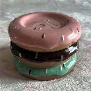 Stacked Donut Ceramic Home Accent Jewelry trinket keeper